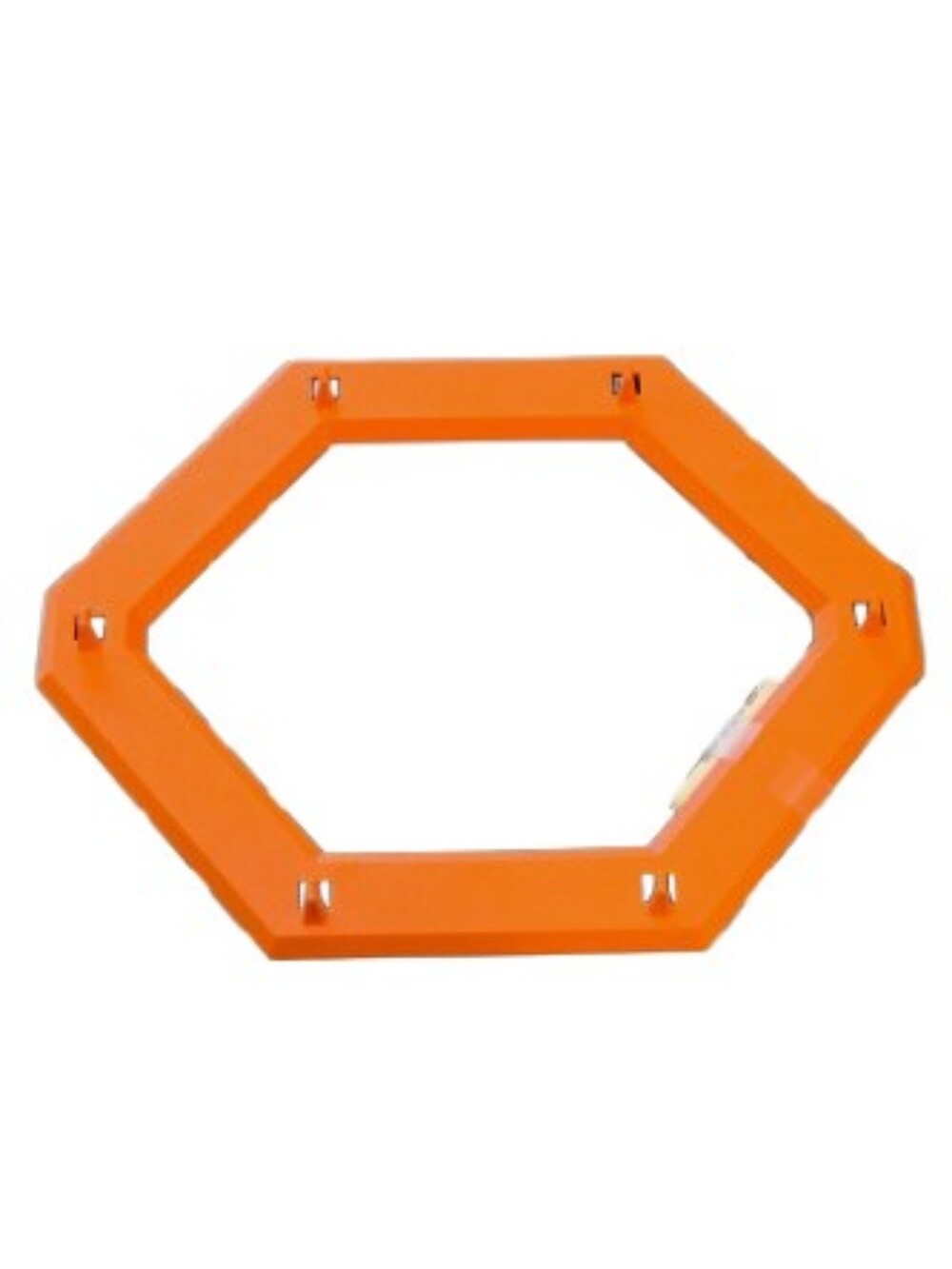 Tupperware #1296-7 Bright Orange Hexagon Wall Hook Rack